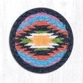 Capitol Importing Co 5 in Jute Round Native Printed Coaster 31IC001N